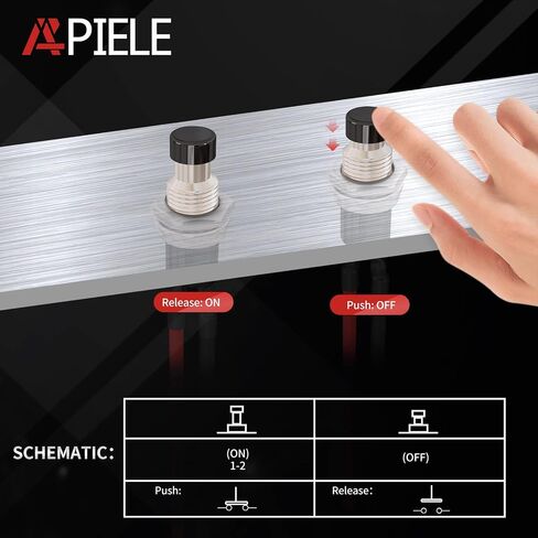 APIELE مفتاح زر ضغط لحظي 7 مم SPST 1A 250V AC 2 Pin NO مفتاح لحظي صغير مع 200 مم ملحوم مسبقًا 10 قطع (أحمر) in Kuwait