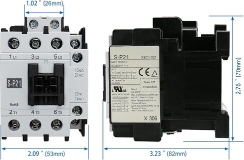 Baomain Electric AC Contactor S-P11 Coil: 110V UL & CSA listed 3 Poles Normally Open 3A1a in Saudi Arabia