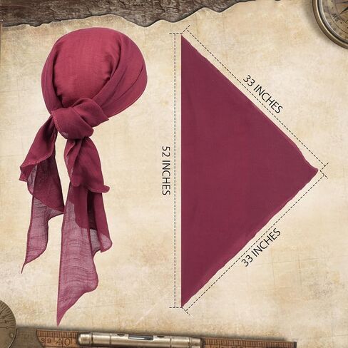 Halloween Pirate Costume Accessories Medieval Costume Bandana Pirate Sash for Women Men Renaissance Cosplay in Saudi Arabia