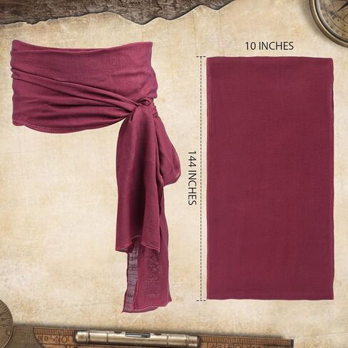 Halloween Pirate Costume Accessories Medieval Costume Bandana Pirate Sash for Women Men Renaissance Cosplay in Saudi Arabia