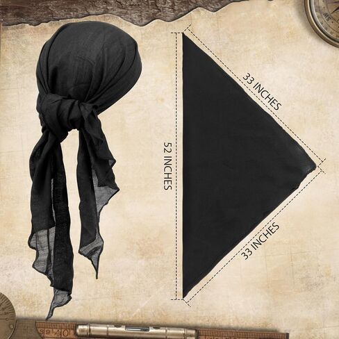 Halloween Pirate Costume Accessories Medieval Costume Bandana Pirate Sash for Women Men Renaissance Cosplay in Saudi Arabia