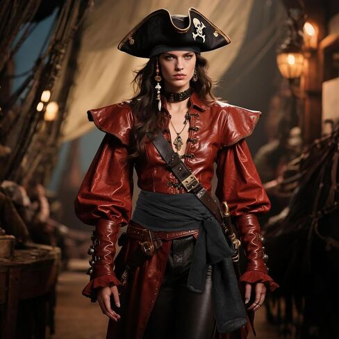 Halloween Pirate Costume Accessories Medieval Costume Bandana Pirate Sash for Women Men Renaissance Cosplay in Saudi Arabia