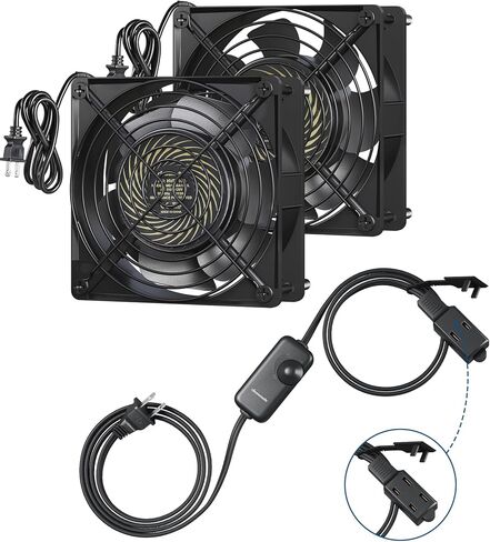 وحدة تحكم في سرعة المروحة من DEWENWILS، 100 إلى 125 فولت تيار متردد، وحدة تحكم في السرعة المتغيرة مع 3 مآخذ، مشاريع عادم تهوية التبريد DIY لمروحة الرادون، مروحة القناة، مروحة الزراعة المائية، منفاخ صغير in Kuwait