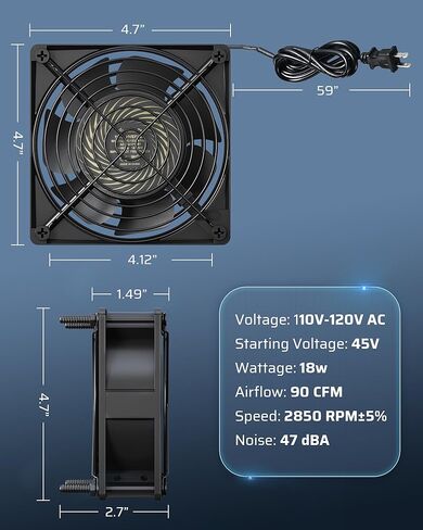 وحدة تحكم في سرعة المروحة من DEWENWILS، 100 إلى 125 فولت تيار متردد، وحدة تحكم في السرعة المتغيرة مع 3 مآخذ، مشاريع عادم تهوية التبريد DIY لمروحة الرادون، مروحة القناة، مروحة الزراعة المائية، منفاخ صغير in Kuwait