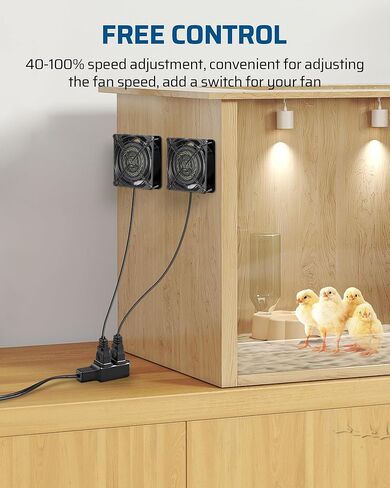 وحدة تحكم في سرعة المروحة من DEWENWILS، 100 إلى 125 فولت تيار متردد، وحدة تحكم في السرعة المتغيرة مع 3 مآخذ، مشاريع عادم تهوية التبريد DIY لمروحة الرادون، مروحة القناة، مروحة الزراعة المائية، منفاخ صغير in Kuwait