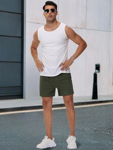 Men's Athletic Running Shorts 5 Inch Workout Shorts in Saudi Arabia