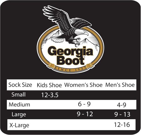 Georgia Boot Mens Ultra Dri Midweight Seamless Toe Crew Socks 2 Pair Pack in Saudi Arabia