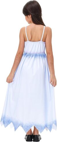 AOBUTE Halloween Girls Blue Zombie Bride Dress Sleeveless V Neck Party Dresses 3-14 Years in Saudi Arabia