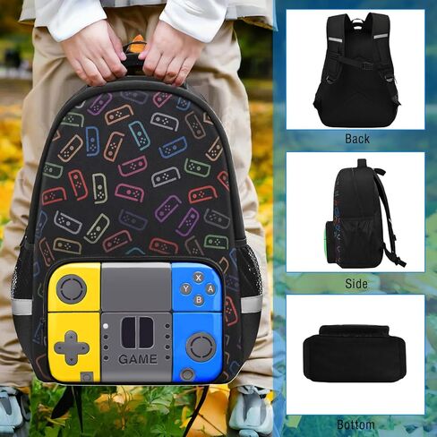 حقيبة ظهر للأولاد للمدرسة، حقيبة ظهر للألعاب للأولاد والأطفال، حقيبة كتب للأولاد لطلاب المدارس الابتدائية المتوسطة، حقيبة كتب لألعاب الفيديو للصبي والأطفال في سن المراهقة من 6 إلى 14،17 بوصة in Kuwait
