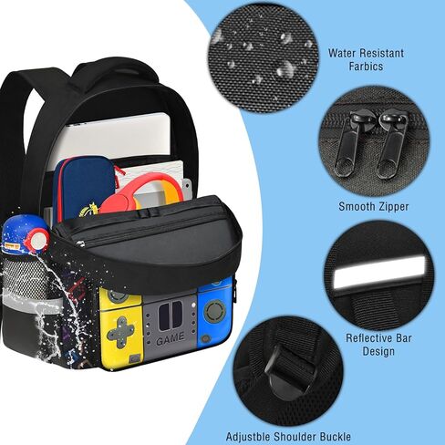 حقيبة ظهر للأولاد للمدرسة، حقيبة ظهر للألعاب للأولاد والأطفال، حقيبة كتب للأولاد لطلاب المدارس الابتدائية المتوسطة، حقيبة كتب لألعاب الفيديو للصبي والأطفال في سن المراهقة من 6 إلى 14،17 بوصة in Kuwait