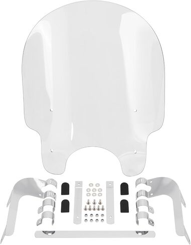 Green-L Windshield & 39mm Clamps Fit for Harley Sportster XL883 XL1200 Dyna Wide Glide Low Rider Fat Bob Clear Windscreen Fork Mount in Saudi Arabia