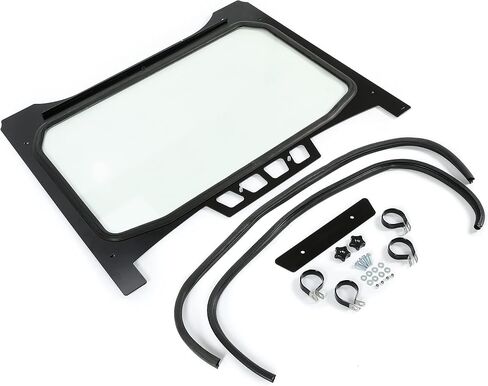KUAFU Vented Glass Windshield Compatible with 2018-2021 Polaris RZR XP Turbo S 2019-2021 RZR XP 4 Turbo S Black Powder Coated Aluminum Frame in Saudi Arabia