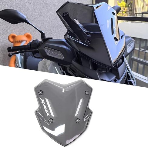 لـ Xmax 300 Xmax300 2025 غطاء أداة الزجاج الأمامي القصير الرياضي التنافسي المعدل الجديد (أسود) in Kuwait