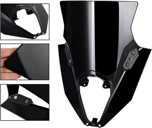 Areyourshop 650 ER6F واقي الزجاج الأمامي منحرف الرياح هدية بديلة مناسبة لـ Kawasaki Ninja 650 ER6F 2020 2021 2022 2023 2024 2025 in Kuwait