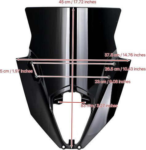 Areyourshop 650 ER6F واقي الزجاج الأمامي منحرف الرياح هدية بديلة مناسبة لـ Kawasaki Ninja 650 ER6F 2020 2021 2022 2023 2024 2025 in Kuwait