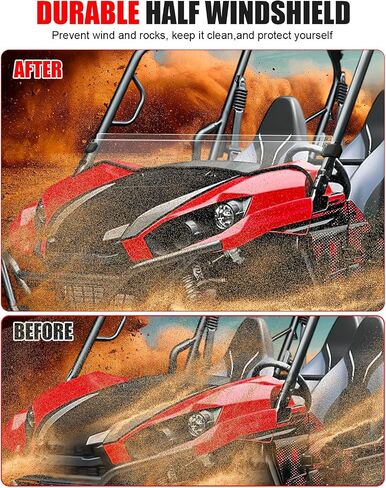Front Half Windshield Fit for Kawasaki Teryx Teryx4, Hard-coated Poly Clear Half Windscreen for Teryx 800 / Teryx4 800 2016-2025 Accessories, Scratch Shock Resistant Dustproof in Kuwait