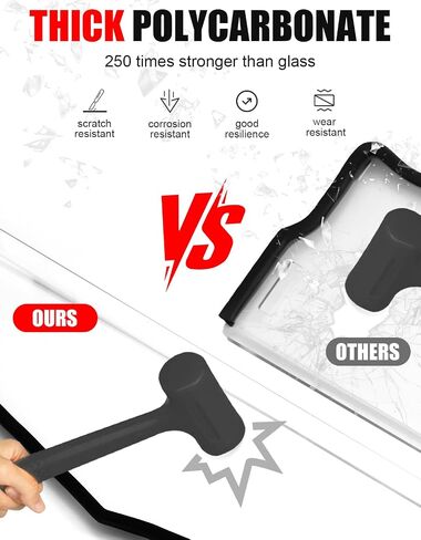 Front Half Windshield Fit for Kawasaki Teryx Teryx4, Hard-coated Poly Clear Half Windscreen for Teryx 800 / Teryx4 800 2016-2025 Accessories, Scratch Shock Resistant Dustproof in Kuwait