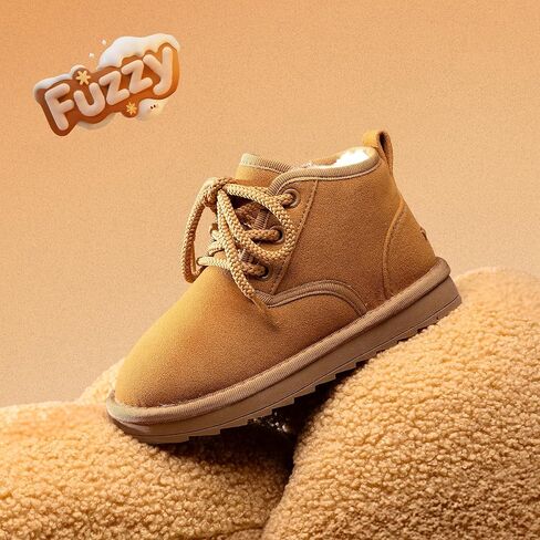DREAM PAIRS Toddler Boots Kids Boys Girls Winter Zipper Warm Faux Fur FuzzyGo Kid's Cozy Walking Ankle Boots in Kuwait