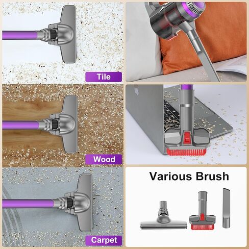 Cordless Stick Vacuum Cleaner, Handheld Lightweight Small Electric Broom for Home Car Apartment Hardwood Floors Carpet Pet Hair Litter Quick cleaning, 11KPa Strong Suction,Only Weight 3.5 Ib in Saudi Arabia