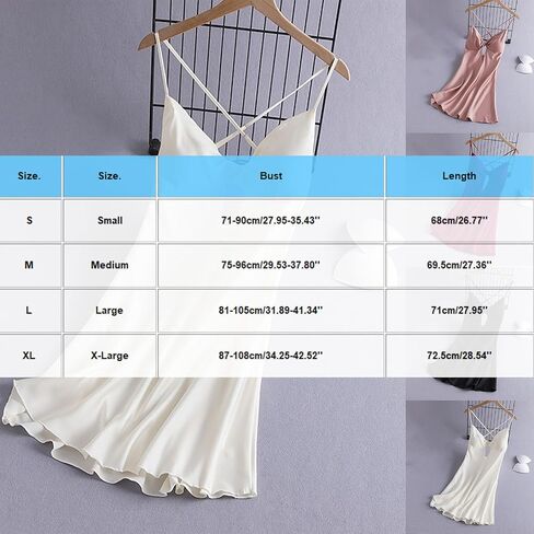 Oplxuo Satin Nightgown for Women Sexy Sleep Dress with Built in Bra Sleeveless Silk Sleepwear Spaghetti Strap Cami Nightdress in Saudi Arabia
