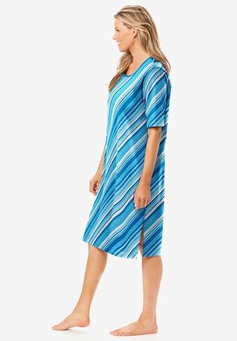 Dreams & Co. Plus Size Short-Sleeve Sleepshirt in Saudi Arabia