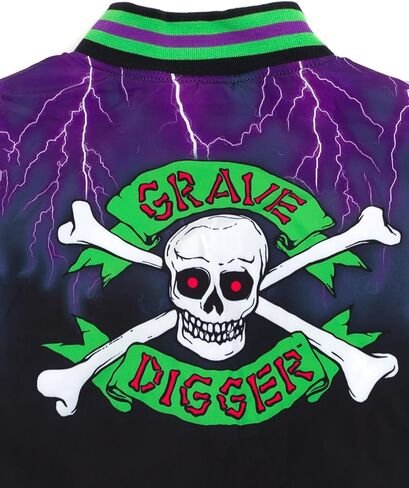 Monster Jam Zip Up Varsity Bomber Jacket Toddler to Little Kid Grave Digger El Toro Loco Megalodon in Saudi Arabia