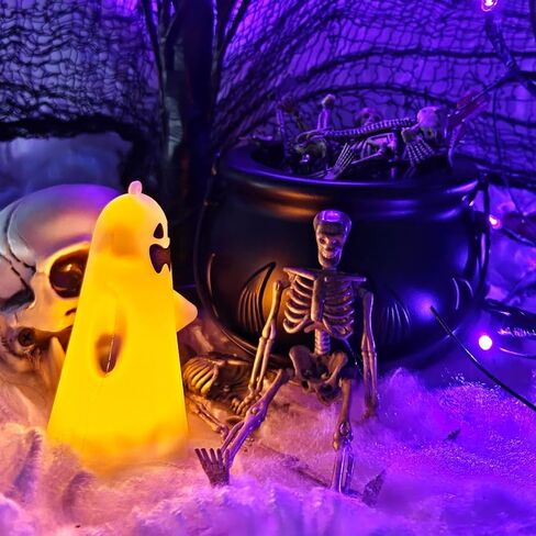 16 Pcs Halloween Mini Skeleton Figurine Decoration,6"Halloween posable Skeleton Decor,Small Plastic Skeleton Figure for Halloween Spooky Home Decor Haunted House Decorations Party Favors in Kuwait