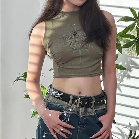 3 قطع نجمة خمر روك رول الغيتار قلادة، حزام نجمة، نجمة السراويل سلسلة حزام الفضة Y2k الشرير الصخرة القوطية خمر ايمو مجموعة مجوهرات للنساء الرجال in Saudi Arabia