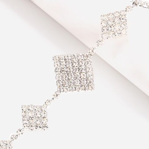 CHIC DIARY Body Chains for Women Sexy Layered Bra Chain Sparkly Rhinestone Crossover Bikini Body Necklaces in Saudi Arabia