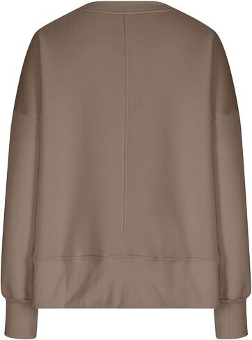 المرأة المتضخم بلوزات الإبهام الجانب الشق البلوز الأعلى عادية Crewneck كم طويل البلوز in Saudi Arabia