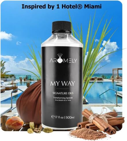 My Way Diffuser Oil is a Sophisticated Blend of Sandalwood, Cedar, Florals, Tuscan Leather, and Amber, Creating an Exquisite Fragrance for Scent diffusers. (50ml) in Saudi Arabia