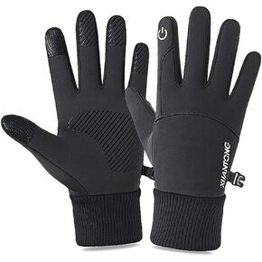 Winter Warm Gloves Touch Screen Waterproof Fleece Lined Thermal Full Finger Gloves for Men Women Outdoor Sports Skiing Cycling Running Hiking Climbing Driving Anti-Slip Grip Windproof Insulated Gloves