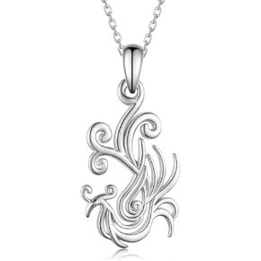 Phoenix Pendant Necklaces for Women,925 Sterling Silver Firebird Necklaces,Anniversary Birthday Jewelry Gift for Girls Mom Daughter Wife,18''-20''