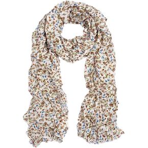 Elegant Cherry Blossom Floral Chiffon Scarf