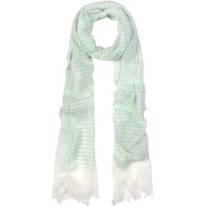 TrendsBlue Pure Cotton Lightweight Narrow Striped Fashion Scarf