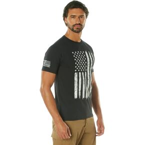 Rothco 17076 Distressed US Flag Athletic Fit T-Shirt Color : Black,Size : XL