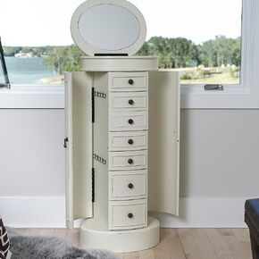 Hives and Honey Blair Jewelry Armoire, 39.5" x 19" x 13.75", Walnut