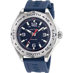 Nautica Men's NAPCWS304 Clearwater Beach Blue Silicone Strap Watch