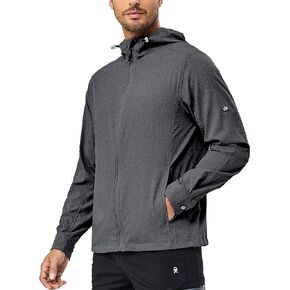 Little Donkey Andy Men's UPF 50+ Sun Protection Jacket Full Zip Lightweight Hoodie Summer Shirts for Hiking Fishing outdoor