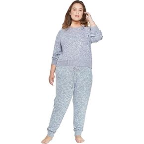 Women's Plus Size Lounge Pajama Set Sweatpants/Top