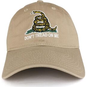 Don't Tread on Me Gadsden Flag Embroidered Soft Washed Cotton Baseball Cap