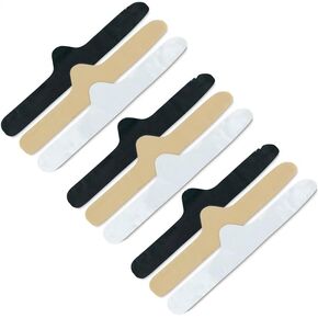 More of Me to Love Bamboo Cotton Bra Liner (9-Pack, Medium) - Black, White, Beige - Sort and Comfortable