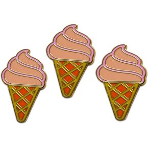 Novel Merk Ice Cream, Pretzel, Pizza & Food Lapel Pin, Hat Pin & Tie Tack Set - with Clutch Back