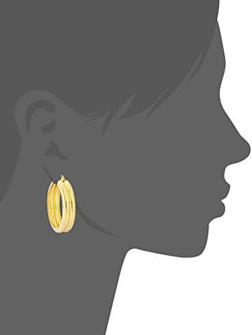 Edforce Women's Stainless Steel Double Round Hoop Earrings, (6mm x 25mm) in Saudi Arabia