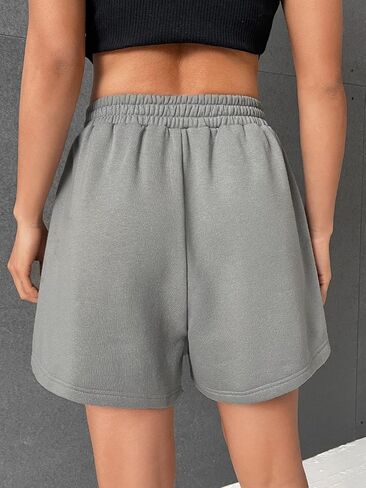 GORGLITTER Women's Graphic Workout Sweat Shorts High Waist Sport Shorts in Saudi Arabia
