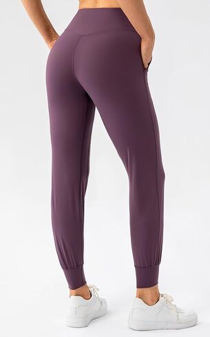 Ukaste Women's Stretch High-Rise Workout Joggers Pants - Travel Lounge Running Tapered Sweatpants in Kuwait