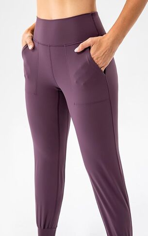 Ukaste Women's Stretch High-Rise Workout Joggers Pants - Travel Lounge Running Tapered Sweatpants in Kuwait