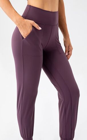 Ukaste Women's Stretch High-Rise Workout Joggers Pants - Travel Lounge Running Tapered Sweatpants in Kuwait