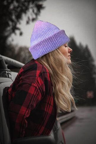 CazDopaM Beanie hat Women's Men's Slouch Beanie Women's Winter hat Knitted Starry Sky Color Warm ski hat, Starry Sky Color, 0 in Kuwait