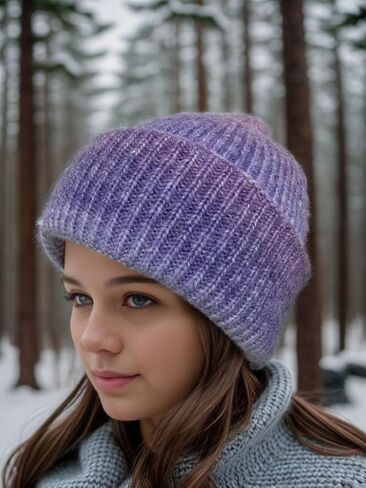 CazDopaM Beanie hat Women's Men's Slouch Beanie Women's Winter hat Knitted Starry Sky Color Warm ski hat, Starry Sky Color, 0 in Kuwait